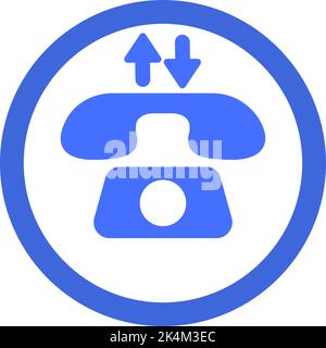 Outgoing telephone call, illustration, vector on a white background. Stock Vector