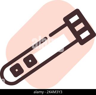 Covid 19 test, illustration, vector on a white background. Stock Vector