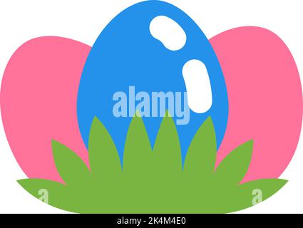 Three easter eggs, illustration, vector on a white background. Stock Vector