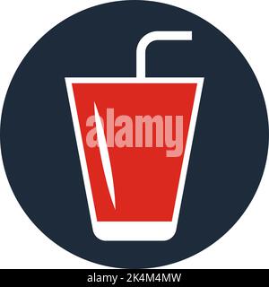 Soda cup, illustration, vector on a white background. Stock Vector