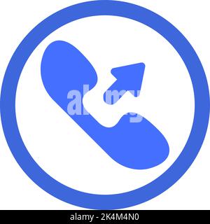 Outgoing call, illustration, vector on a white background. Stock Vector