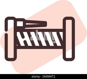 Hose pipe reel, illustration, vector on a white background. Stock Vector