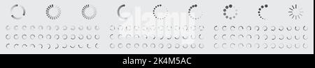 Circular Loading Buffering Icons Vector Set Stock Vector