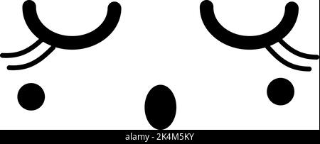 Sleeping emoji, illustration, vector on a white background. Stock Vector