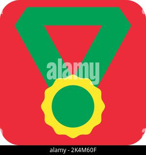 Education medal, illustration, vector on a white background. Stock Vector