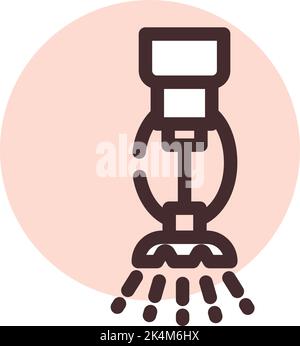 Bulb sprinkler, illustration, vector on a white background. Stock Vector