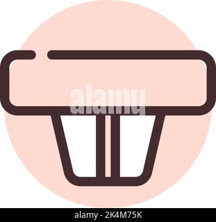 Fire detector, illustration, vector on a white background. Stock Vector