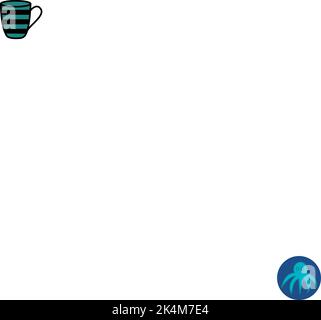 Blue octopus, illustration, vector on a white background. Stock Vector