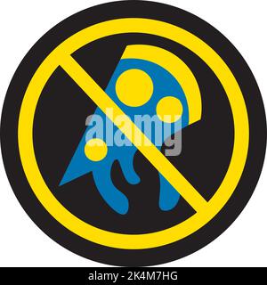 Forbidden food, illustration, vector on a white background. Stock Vector