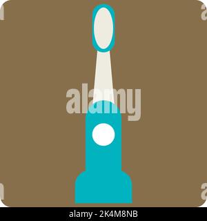 Electric toothbrush, illustration, vector on a white background. Stock Vector