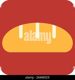 Bread loaf, illustration, vector on a white background. Stock Vector