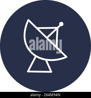 Earth satelite, illustration, vector on a white background. Stock Vector