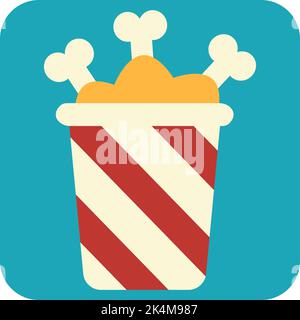 Chicken wings, illustration, vector on a white background. Stock Vector