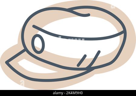 Sailor hat, illustration, vector on a white background. Stock Vector