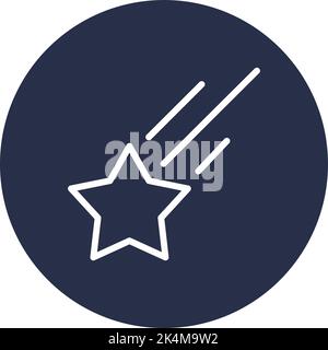 Shooting star, illustration, vector on a white background. Stock Vector