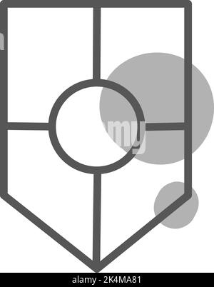 Sword shield, illustration, vector on a white background. Stock Vector
