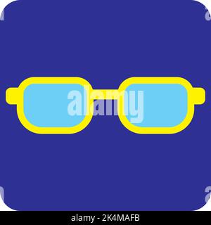 Swimming goggles, illustration, vector on a white background. Stock Vector