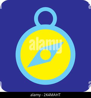 Holiday compass, illustration, vector on a white background. Stock Vector