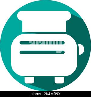 Electronic toaster, illustration, vector on a white background. Stock Vector