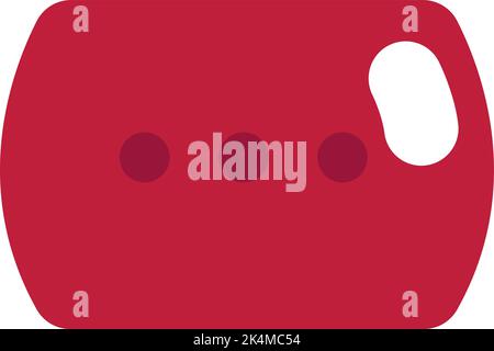 Red decorative pillow, illustration, vector on a white background. Stock Vector