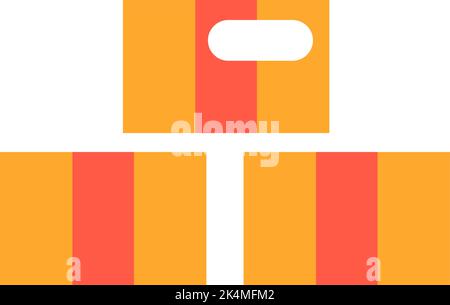 Logistics three packages, illustration, vector on a white background. Stock Vector