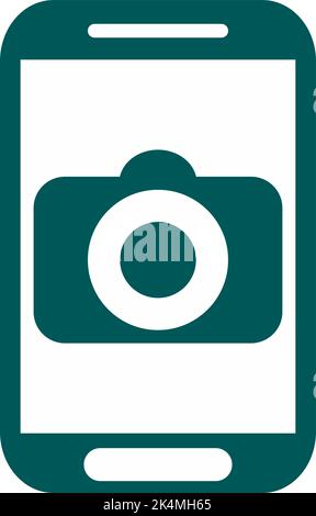 Smartphone camera, illustration, vector on a white background. Stock Vector