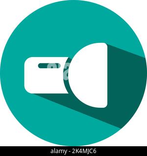 Mobile flashlight, illustration, vector on a white background. Stock Vector