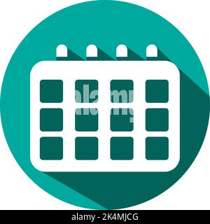 Mobile calender, illustration, vector on a white background. Stock Vector