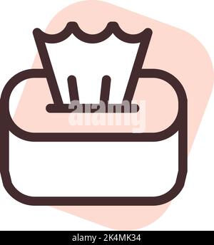 Tissue box, illustration, vector on a white background. Stock Vector