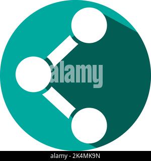Mobile share, illustration, vector on a white background. Stock Vector