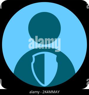 Phone profile security, illustration, vector on a white background. Stock Vector