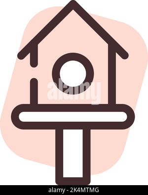 Birds nest, illustration, vector on a white background. Stock Vector
