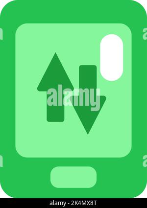 Outgoing phone call, illustration, vector on a white background. Stock Vector