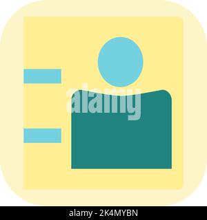 Contacts app, illustration, vector on a white background. Stock Vector
