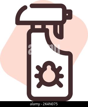 Flea repellent, illustration, vector on a white background. Stock Vector