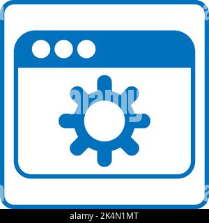 Computer development settings, illustration, vector on a white background. Stock Vector