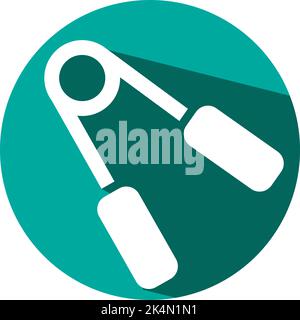 Fitness clamp, illustration, vector on a white background. Stock Vector