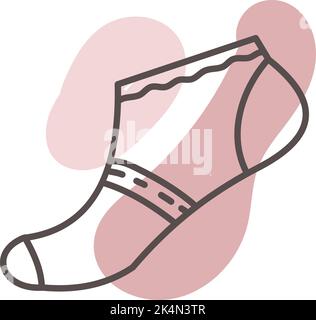 Summer sock, illustration, vector on a white background. Stock Vector