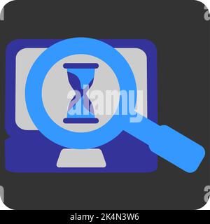 Development loading time, illustration, vector on a white background. Stock Vector