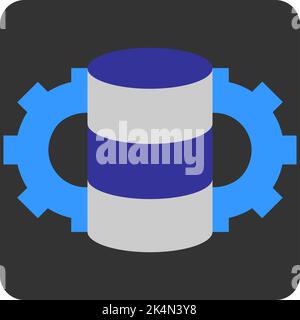 Development database settings, illustration, vector on a white background. Stock Vector