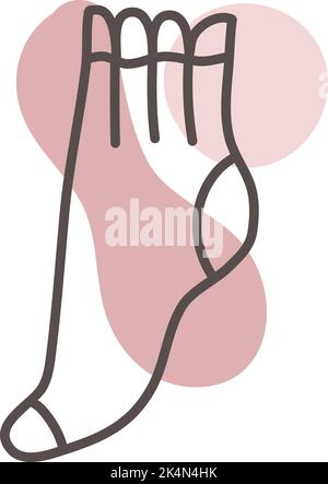 Woman sock, illustration, vector on a white background. Stock Vector