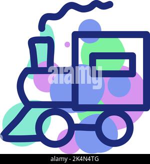 Colorful train toy, illustration, vector on a white background. Stock Vector