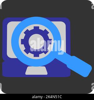 Development online settings, illustration, vector on a white background. Stock Vector