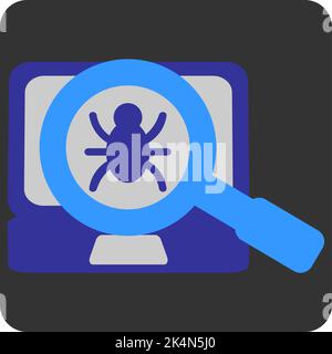 Software Development bug, illustration, vector on a white background. Stock Vector