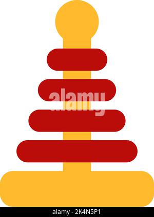 Xylophone toy, illustration, vector on a white background. Stock Vector