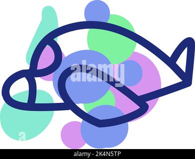Colorful plane toy, illustration, vector on a white background. Stock Vector