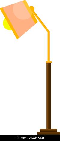 Modern lamp, illustration, vector on a white background. Stock Vector