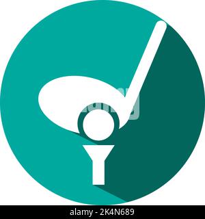 Golfing sport, illustration, vector on a white background. Stock Vector