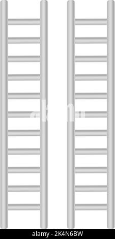 Silver ladders, illustration, vector on a white background. Stock Vector