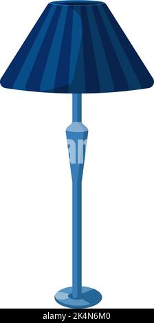 Blue reading lamp, illustration, vector on a white background. Stock Vector